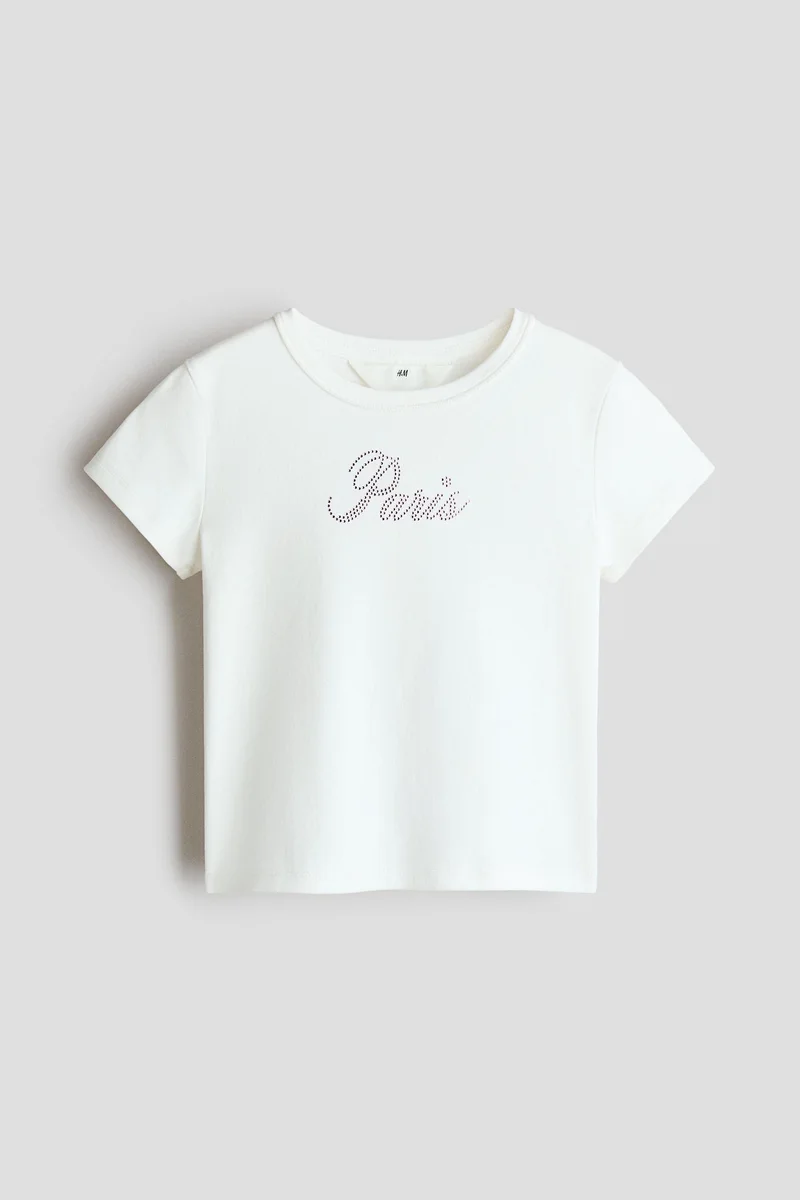 H&M Embellished-motif T-shirt